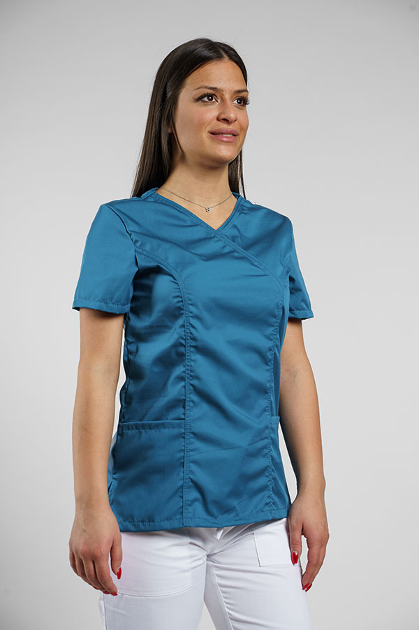 Medicinska ženska bluza V izrez